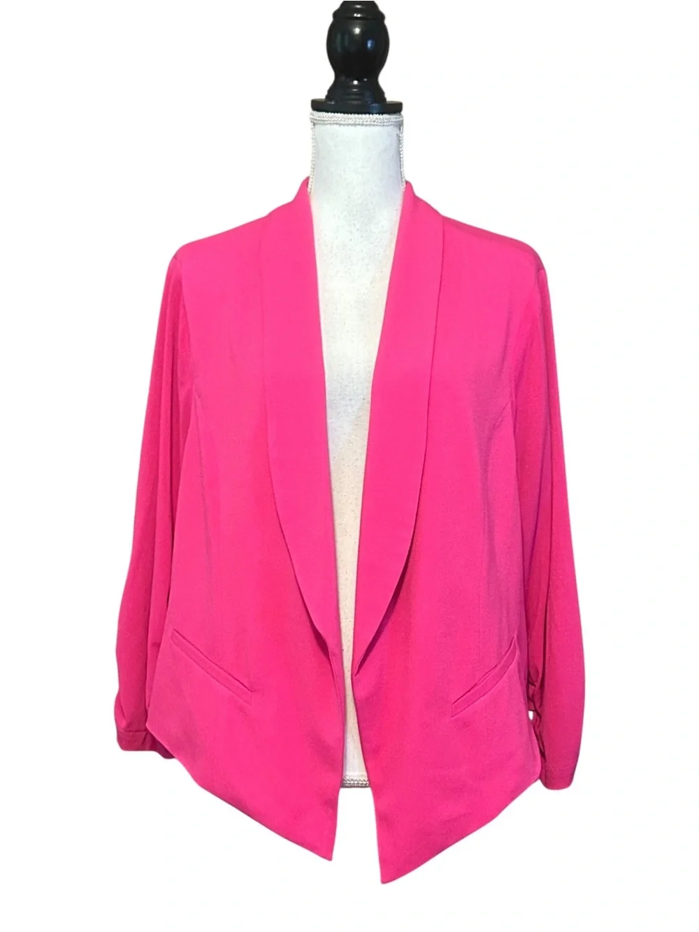 Torrid Studio Crepe Classic Blazer Women’s SZ 3X in Neon Fuchsia